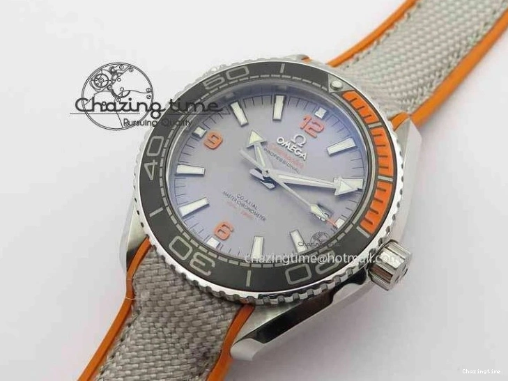 0326 Planet Ocean 2016 43.5mm SS OM 1:1 Best Edition Gray Dial On Nylon Strap A DailyWear 8166
